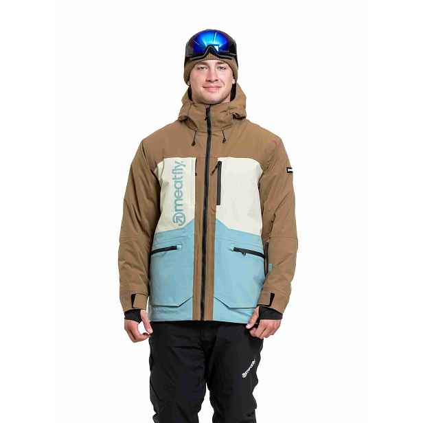 Meatfly pánská SNB & SKI bunda Manifold Butternut / Beryl