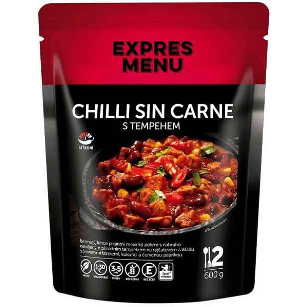 EXPRES MENU CHILLI SIN CARNE - 2 PORCE Hotové jídlo