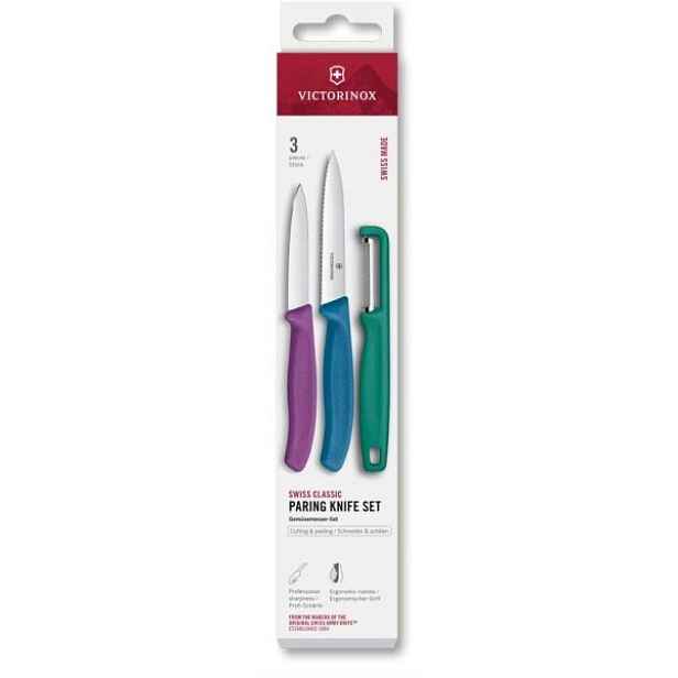 VICTORINOX SWISS CLASSIC Sada nožů na loupání se škrabkou, mix