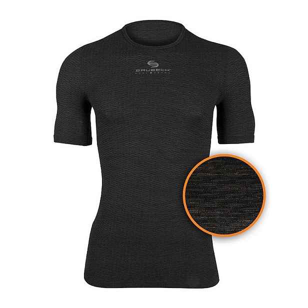 Unisex tričko Brubeck Multifunctional Base Layer s krátkým rukávem Graphite