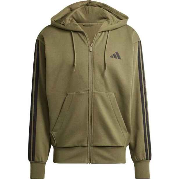 adidas 3 STRIPES FL FZ HD Pánská mikina