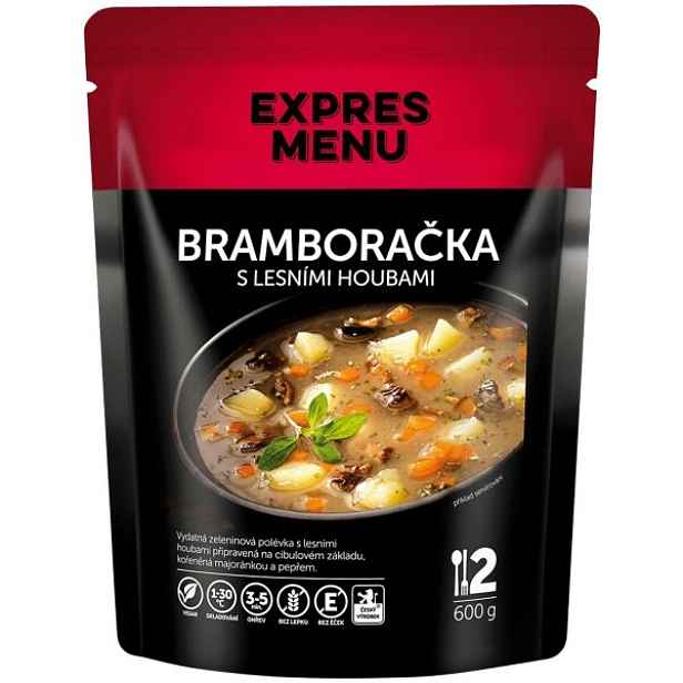 EXPRES MENU BRAMBORAČKA LESNÍMI HOUBAMI - 2 PORCE Tradiční polévka
