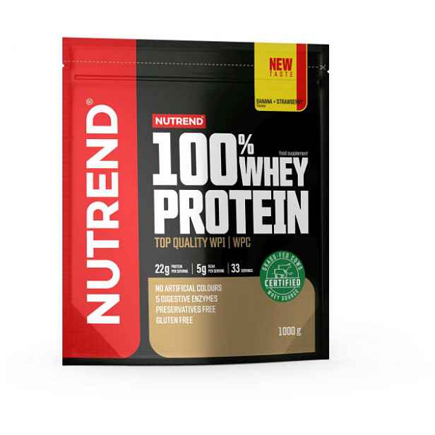 Nutrend 100% WHEY PROTEIN 1000 G BANÁN-JAHODA Protein , KG