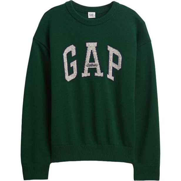 GAP V-JPN GAP ATHLETIC LOGO INTARSIA CREW Chlapecký svetr