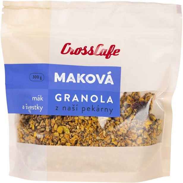 CROSSCAFE GRANOLA MÁK 300 G Snídaňová granola