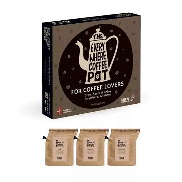THE BREW COMPANY DÁRKOVÉ BALENÍ KÁVY - COFFEE POT 3 KS Dárková sada kávy