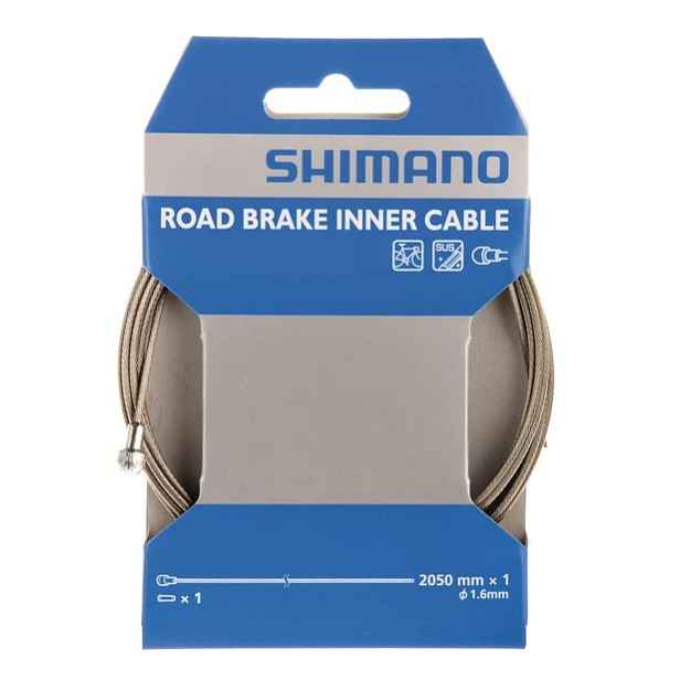 Řadící lanko Shimano silniční, nerez ocel, 1,6 mm x 2050 mm