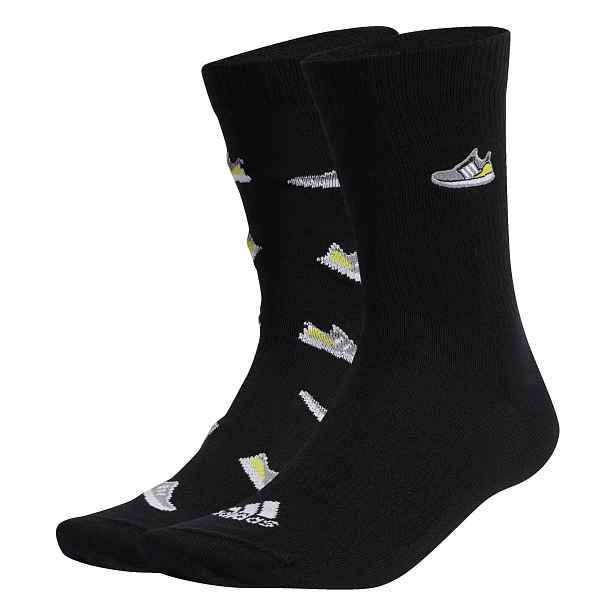 adidas Run x Ultraboost Shoe Love Graphic Socks 2 Pairs