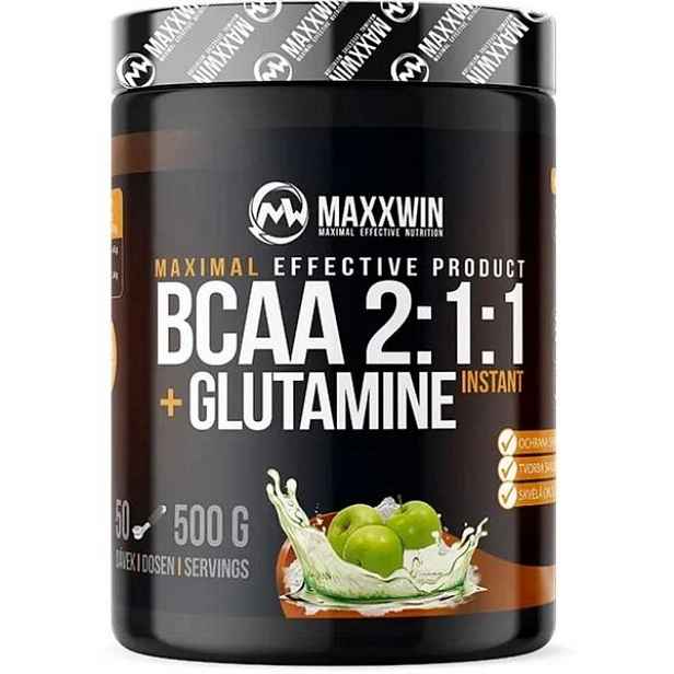MAXXWIN BCAA + GLUTAMINE JABLKO 500 G Regenerace svalů , G