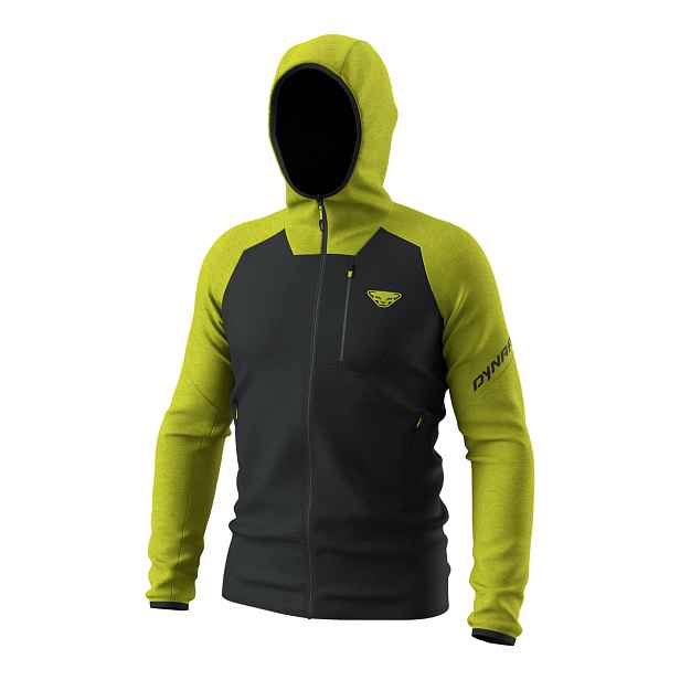 Pánská bunda Dynafit Radical Wool Hooded Jacket lime Barva: lime, Velikost: