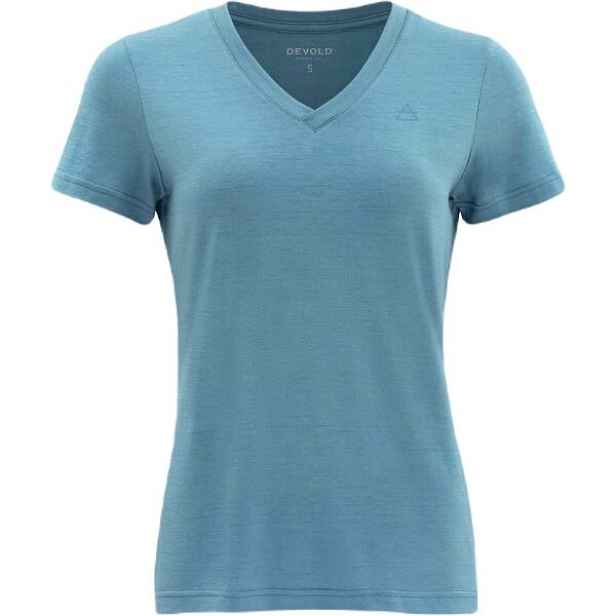 Devold HAREID MERINO 200 TEE V-NECK Dámské merino triko