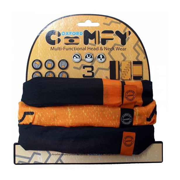 Univerzální multifunkční nákrčník Oxford Comfy 3-pack Harley Davidson colors