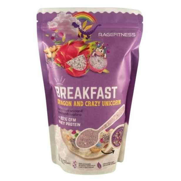 RAGEFITNESS BREAKFAST 600 G DRAGON AND CRAZY UNICORN Instantní kaše , G