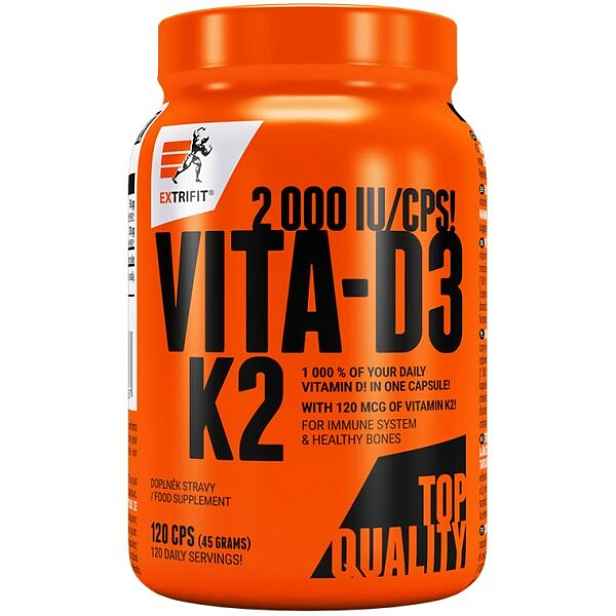EXTRIFIT VITA-D3K2 2000 IU/CPS 120 CPS Doplněk stravy