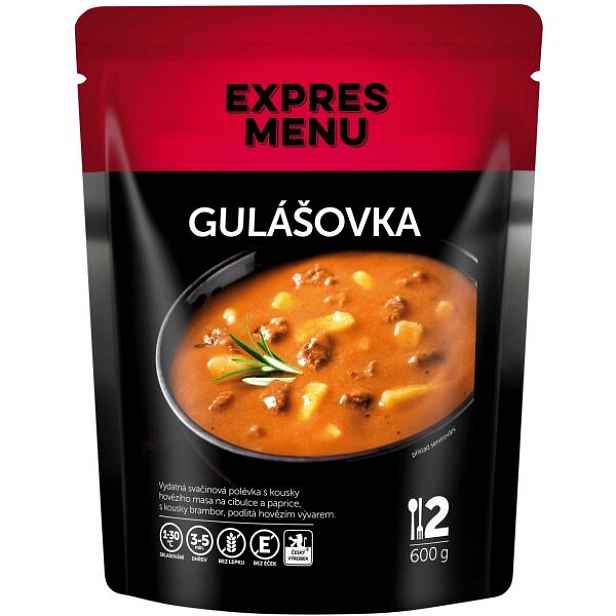EXPRES MENU GULÁŠOVKA - 2 PORCE Tradiční polévka