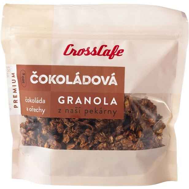 CROSSCAFE GRANOLA ČOKOLÁDA 300 G Snídaňová granola