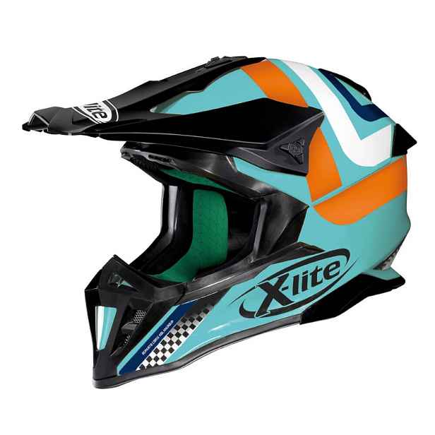 Motokrosová přilba X-Lite X-502 Best Trick Aquamarine modro- (61-62)