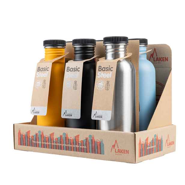LAKEN Láhev ocel Basic Plain 1000 ml - 6 ks