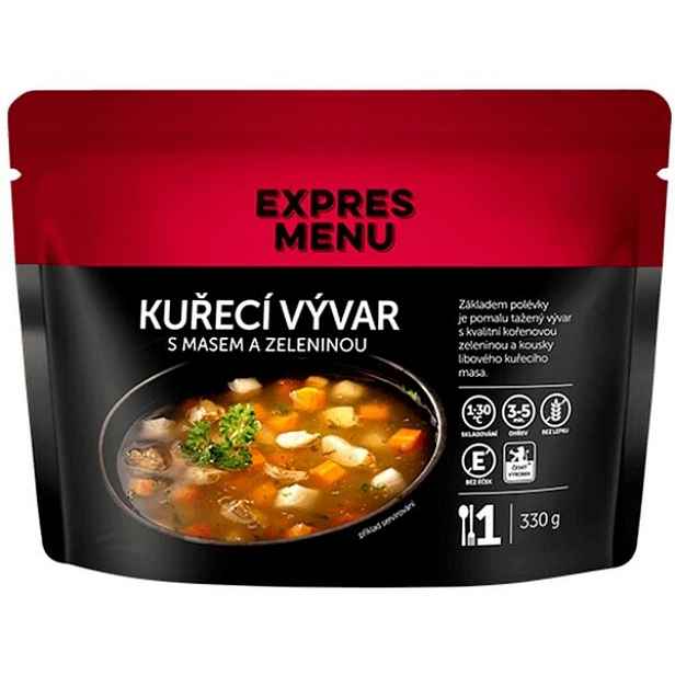 EXPRES MENU KUŘECÍ VÝVAR SE ZELENINOU - 1 PORCE Hotová polévka