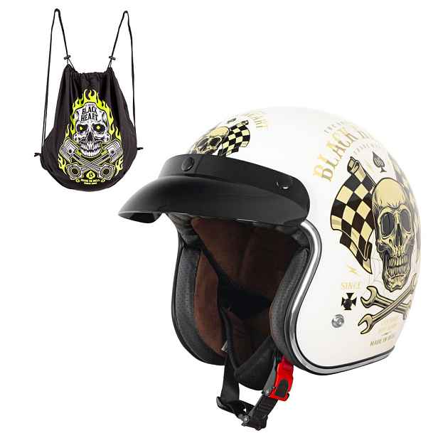 Moto přilba W-TEC Heart Kustom Starter, lesk (53-54)