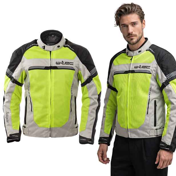 Pánská letní moto bunda W-TEC Saigair Fluo
