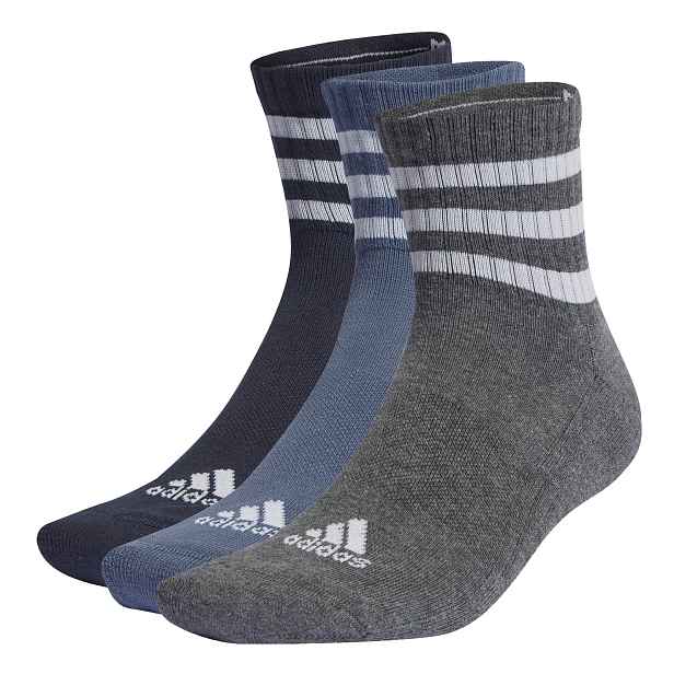 adidas 3-Stripes Cushioned Sportswear Low-Cut Socks 3 Pairs