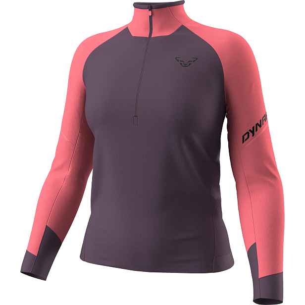 Mikina Dynafit Alpine Longsleeve 1/2 Zip W cabana/ephemera Barva: korálová , Velikost: