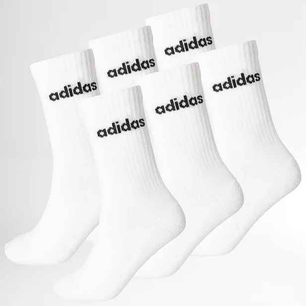 adidas Linear Crew Socks Cushioned Socks 6 Pair Pack