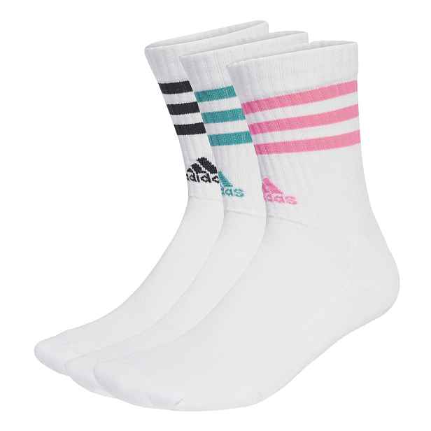 adidas 3-Stripes Cushioned Crew Socks 3 Pairs