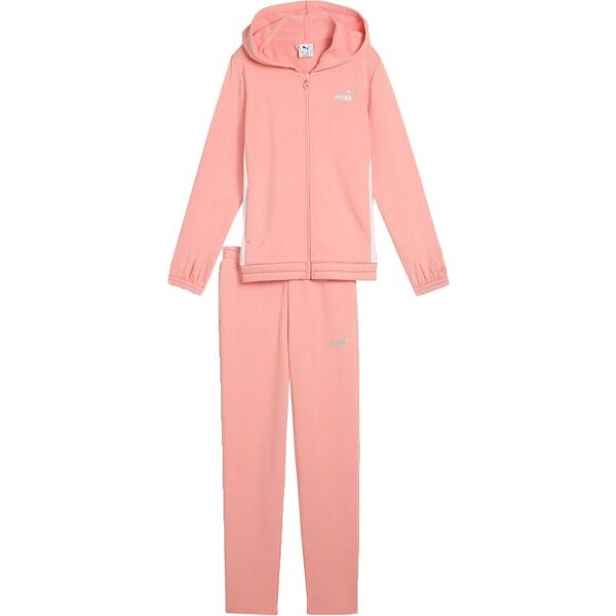 Puma METALLIC HOODED SWEAT SUIT TR G Dívčí souprava, lososová