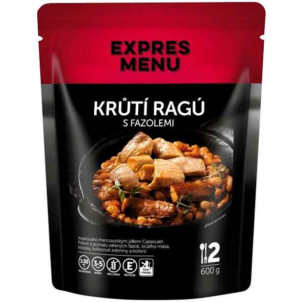 EXPRES MENU KRŮTÍ RAGŮ FAZOLEMI - 2 PORCE Hotové jídlo