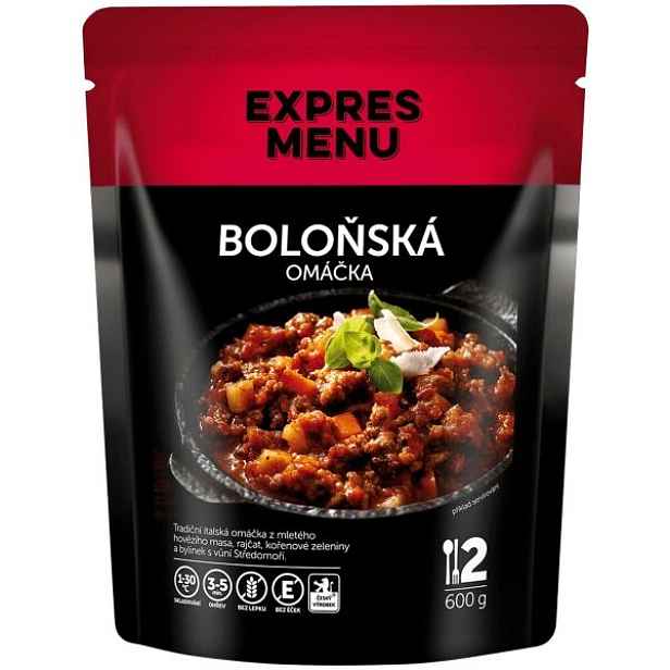 EXPRES MENU BOLOŇSKÁ OMÁČKA - 2 PORCE Hotové masové jídlo