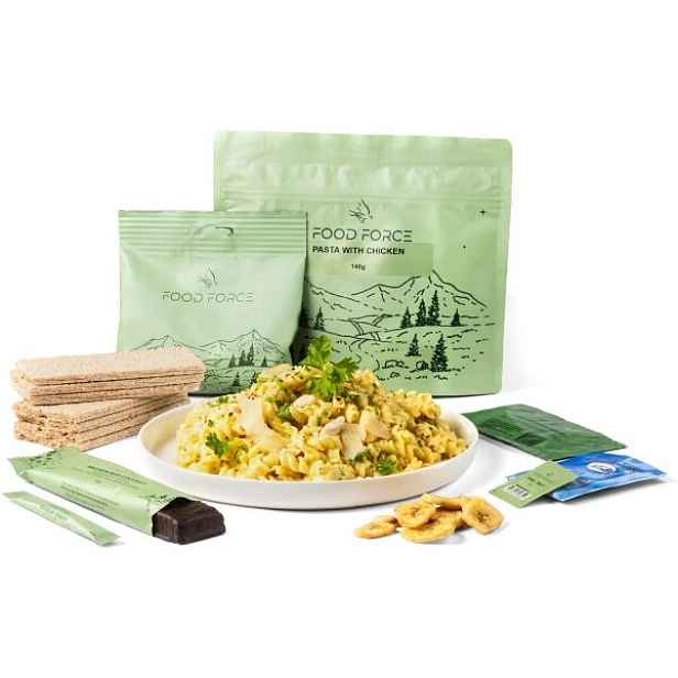 FOOD FORCE TĚSTOVINY KUŘECÍM MASEM Outdoorové jídlo