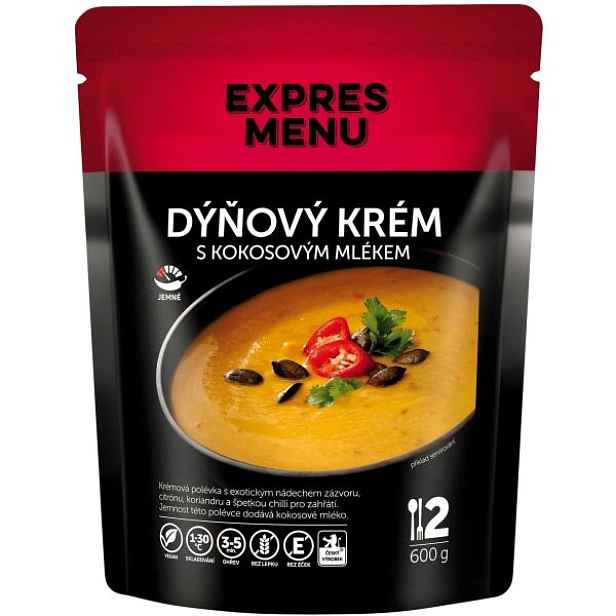 EXPRES MENU DÝŇOVÝ KRÉM KOKOSOVÝM MLÉKEM - 2 PORCE Hotová polévka