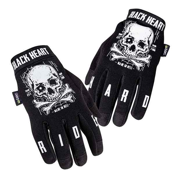 Moto rukavice W-TEC Heart Web Skull