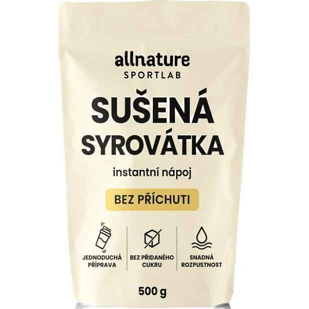 ALLNATURE SPORTLAB SYROVÁTKA SUŠENÁ 500 G Syrovátkový prášek , G