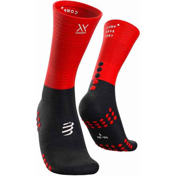 Compressport MID COMPRESSION SOCKS Vysoké běžecké ponožky