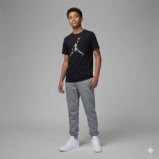 Jordan boys jumpman plaid print ss tee 128-132 cm