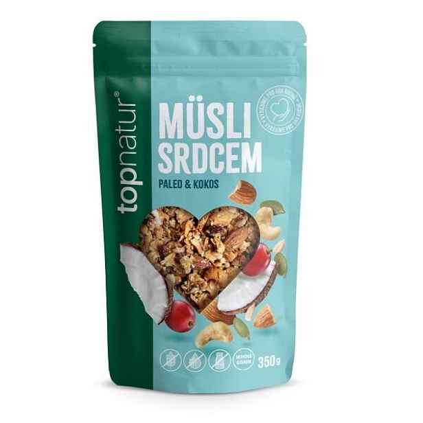 TOPNATUR MÜSLI SRDCEM 350 G PALEO - KOKOS Müsli , G