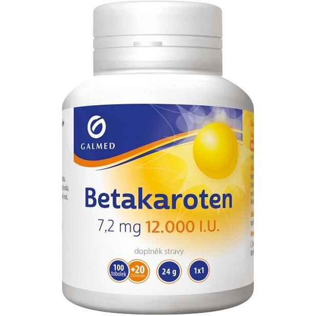 GALMED BETAKAROTEN 7.2MG 12000 I.U. TOB.100+20 Vitamínový doplněk