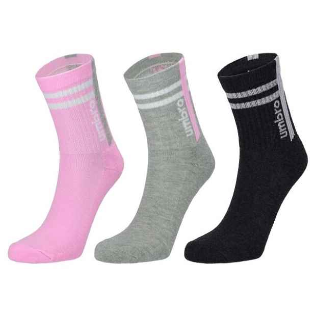 Umbro STRIPED SPORTS SOCKS JNR - 3 PACK Dětské ponožky -27
