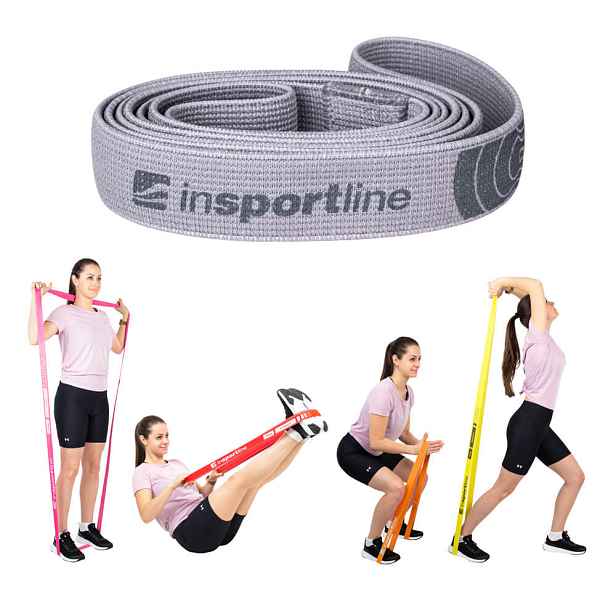 Posilovací guma inSPORTline Rand XX Strong 208x3,3 cm / 13 kg