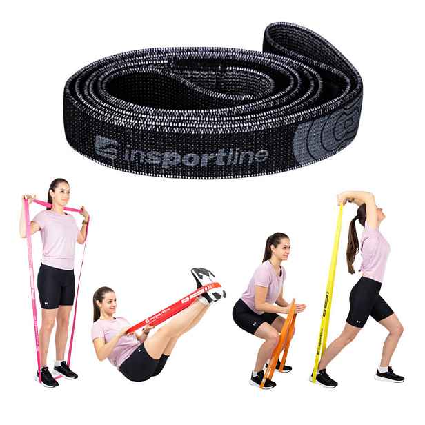 Posilovací guma inSPORTline Rand XXX Strong 208x3,3 cm / 17 kg