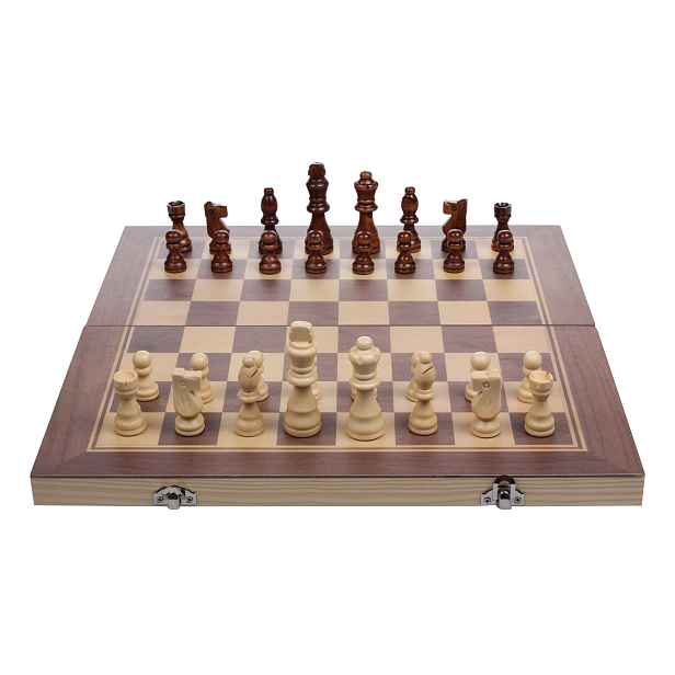 Dřevěné šachy 3v1