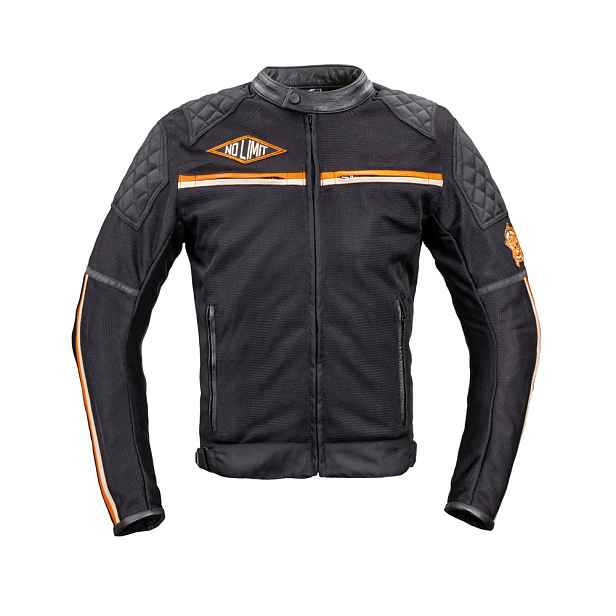 Letní moto bunda W-TEC 2Stripe černo-béžovo