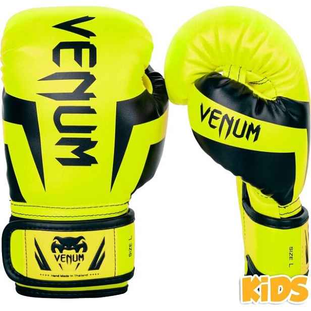 Venum ELITE BOXING GLOVES KIDS - EXCLUSIVE FLUO Dětské boxerské rukavice, reflexní neon