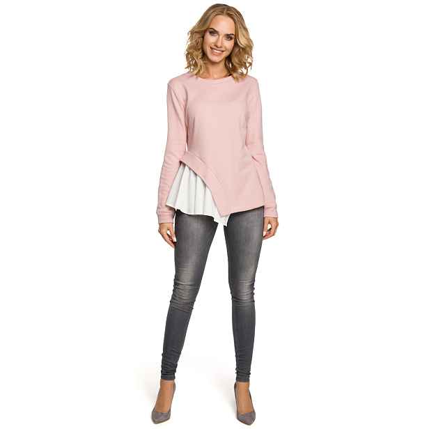Made Of Emotion Woman's Blouse M333 Powder