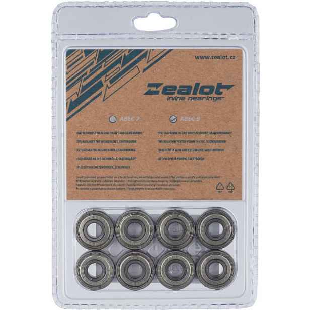 Zealot ABEC 9 CHROM SET Inline ložiska