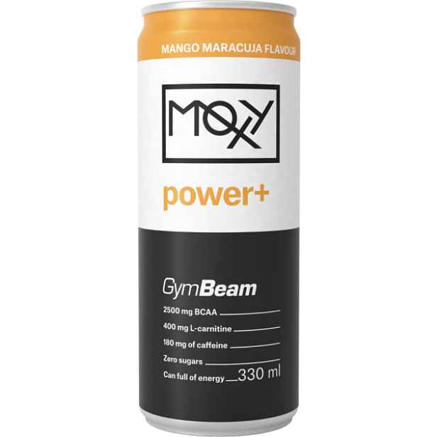 GymBeam MOXY POWER+ ENERGY DRINK 330 ML MANGO + MARACUJA Energy drink