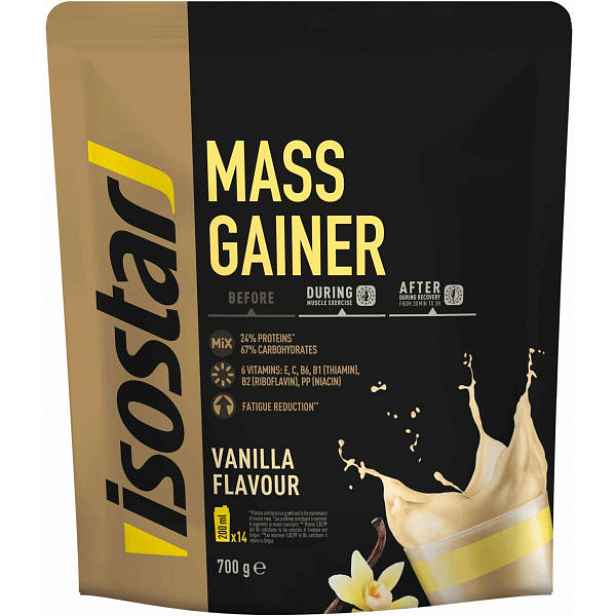 Isostar MASS GAINER 700 G VANILKA Prášek pro přípravu výkonného fitness nápoje , G
